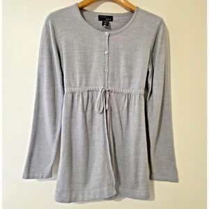 Y2K New York & Co Babydoll Tunic Cardigan Sz L Knit Sweater Preppy‎ 2000s Bella